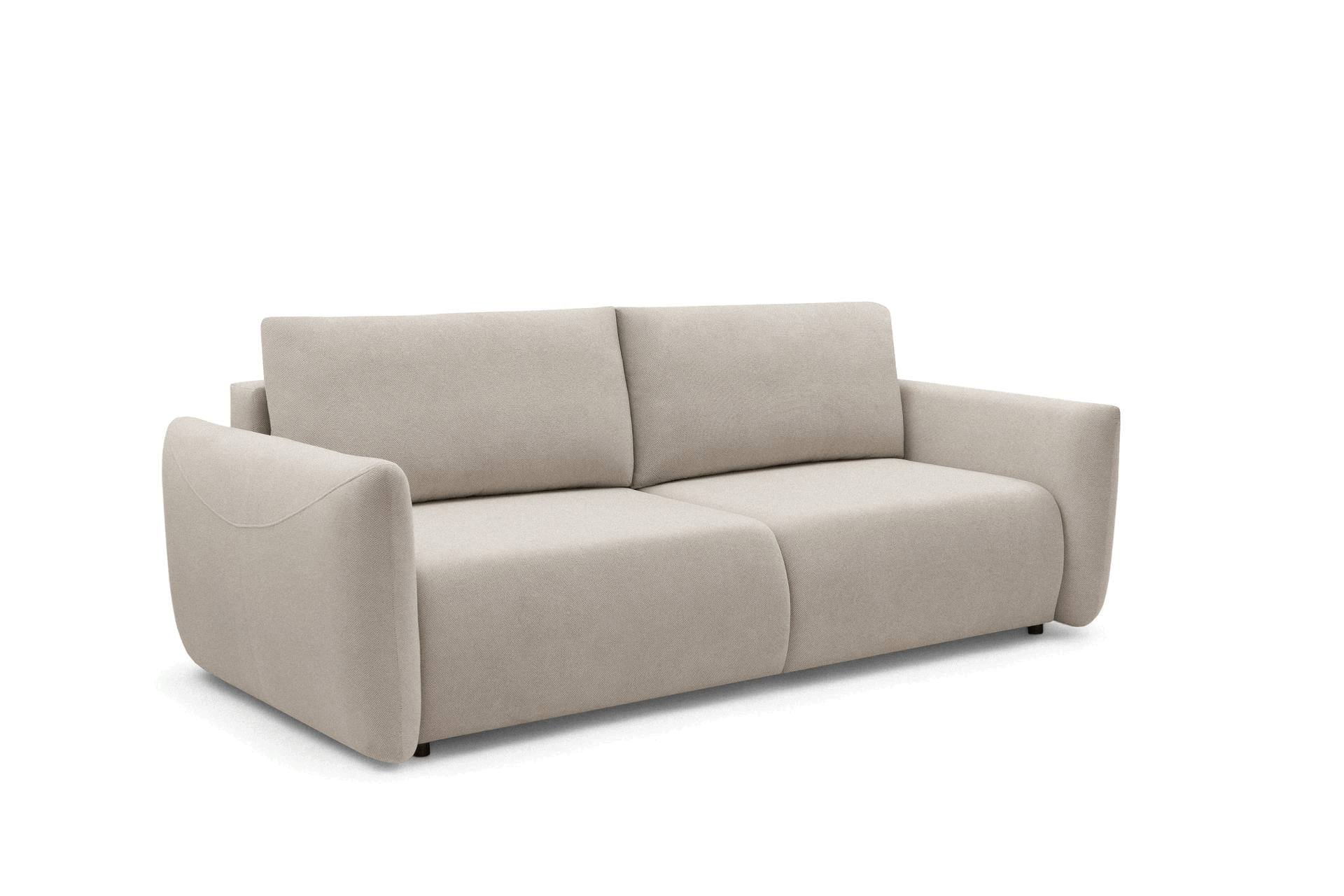 Rozkladacia pohovka Calma - béžová hydrofóbna pletenina Curio 09 Pohovka Calma rozkladana - Béžová dzianina hydrofobowa Curio 09