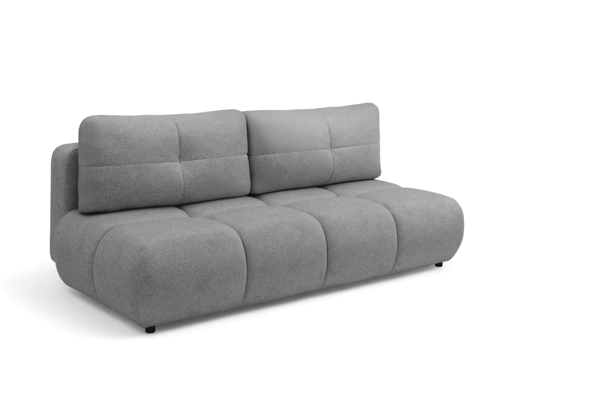 Pohovka Lerio s rozkládací funkcí - světle šedá hydrofobní tkanina Blur 18 Pohovka Lerio rozkládací - jasno šedá Pletenina hydrofobowa Blur 18