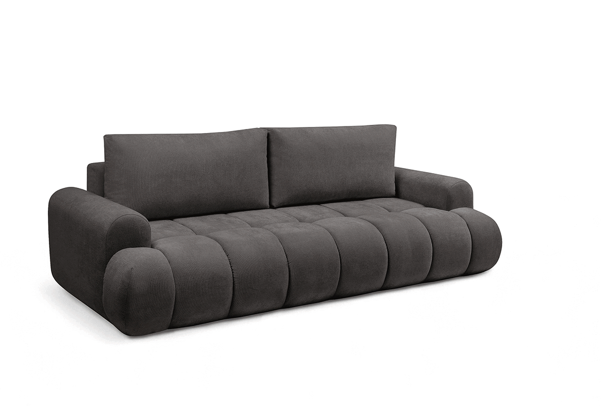 Rozkladacia pohovka Lutario s funkciou spania - tmavosivá hydrofóbna pletenina Venice 2021 Pohovka Lutario s funkciou spánku - ciemnoszara plecionka hydrofobowa Venice 2021