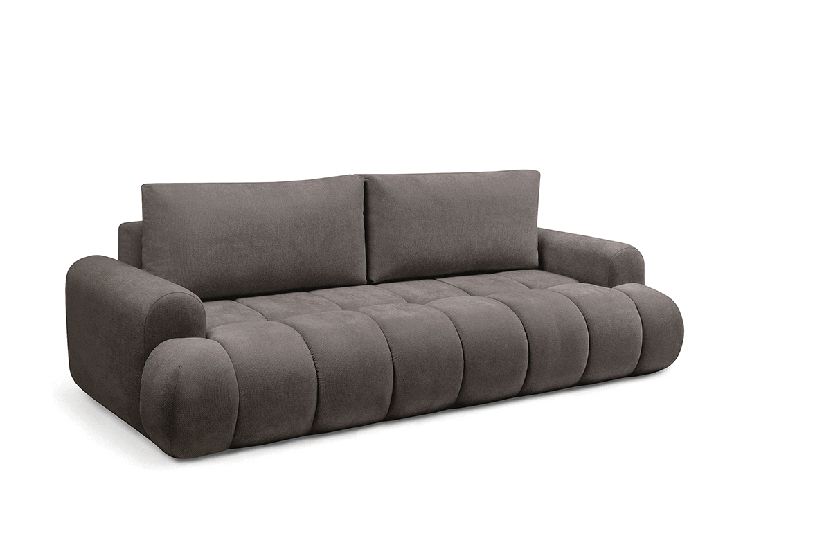 Rozkladacia pohovka Lutario s funkciou spania - sivohnedá pletenina hydrofóbna Venice 2022 Pohovka Lutario s funkciou spánku - szarobrazowa plecionka hydrofobowa Venice 2022