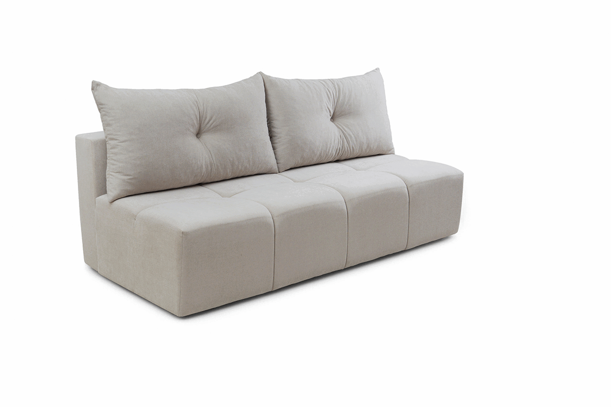 Rozkládací pohovka Natario s úložným prostorem - béžová látka Wind 05 Pohovka Natario rozkladana s úložným prostorem- béžová šenil Wind 5