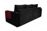 Gandi kanapéágy tárolóval - piros, fekete velúr Velluto 7 + 20  Kanapé rozkladana tárolokkal Gandi - piros fekete Velúr Velluto 7 + 20 