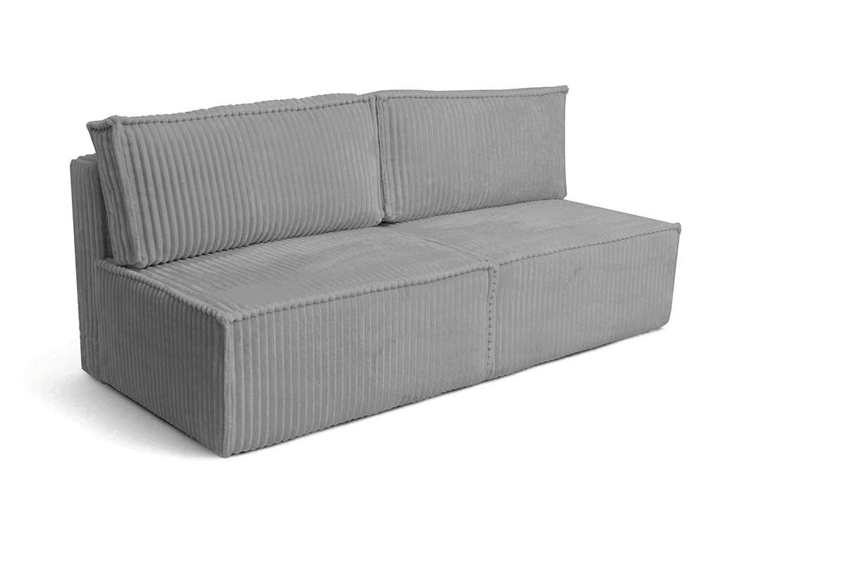 Rozkládací pohovka Solvero - šedý plyš Tilia 86 Pohovka Solvero rozkládací - šedá plusz Tilia 86