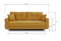 Gauč s funkcí spaní Carla Gauč Carla je komfortní nabídkou odpočinkového nábytku, který se vyznačuje atraktivním designem