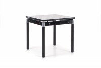KENT stôl rozkládací Čierny, oceľ malowana Rozkládací stôl Kent - Čierny / chrómová oceľ