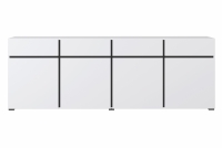 Komoda Cross 25 s zásuvkami 225 cm - bílý / černý Komoda Cross 25 s zásuvkami 225 cm - bílý / černý