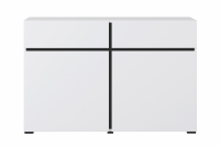 Komoda Cross 45 s zásuvkami 119 cm - bílý / černý Komoda Cross 45 s zásuvkami 119 cm - bílý / černý