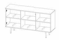 Komoda do obývacího pokoje Eterio 150 cm - captains deck / černá grafit Komoda do obývacího pokoje Eterio 150 cm - captains deck / černá grafit