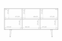 Komoda do obývacího pokoje Eterio 150 cm - captains deck / černá grafit Komoda do obývacího pokoje Eterio 150 cm - captains deck / černá grafit