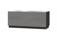 TV stolek Helio 41 výklopný modulární - černá / šedé sklo Skříňka sklopná