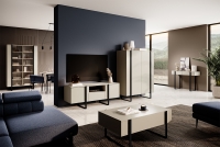Verica komód 120 cm - kasmír / fekete lábak stylový obývací pokoj