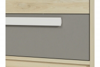 Comodă Drop 07 cu sertare 92 cm - alb / gri platină / fag salvie Comoda s dřevěnými úchyty