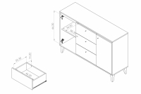 Komoda so zásuvkami Prisila 135 cm - Biely Komoda so zásuvkami Prisila 135 cm - Biely