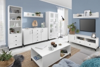 Komplet nábytku do obývacej izby Bergen B - Biely Biely Komplet nábytku 