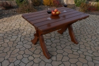 Komplet nábytku ogrodowych Excelent Stôl 120x72 cm + 2 Stoličky + 2 lawki - cyprys  stôl záhradný