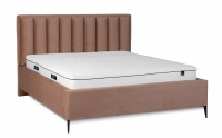 postel čalouněné pro ložnice ze stelazem Misel - 160x200, Nohy černé  postel pro ložnice z metalowymi nozkami 