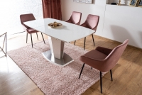 Židle ALBI VELVET Černý Konstrukce/antický růžový ČAL.92 Židle čalouněná