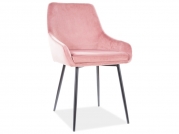 Židle ALBI VELVET Černý Konstrukce/antický růžový ČAL.92 krzesLo albi velvet Černý Konstrukce/antický růžový čal.92