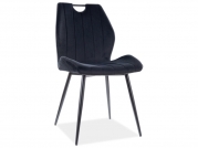 Židle Arco Velvet - černá Bluvel 19 / černé nožky krzesLo arco velvet Černý stelaZ / Černý bluvel 19