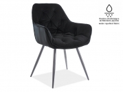 Židle CHERRY MATT VELVET 99 Černá Konstrukce / Černý krzesLo cherry matt velvet 99 Černý stelaZ / Černý