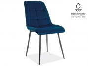 Židle CHIC MATT VELVET 79 Černá konstrukce / tmavě modrý krzesLo chic matt velvet 79 Černý stelaZ / tmavě modrý