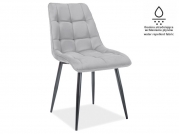 Židle CHIC MATT VELVET 85 Černá Konstrukce / šedá krzesLo chic matt velvet 85 Černý stelaZ / šedý
