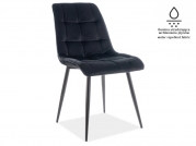 Židle CHIC MATT VELVET 99 Černá Konstrukce / Černý krzesLo chic matt velvet 99 Černý stelaZ / Černý