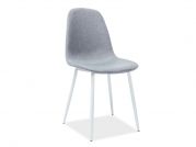 Židle FOX bílá Konstrukce/ šedý ČAL.49  krzesLo fox biaLy stelaZ/ šedý tap.49 