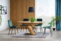 Židle IRYS VELVET Černá konstrukce/Zelený BLUVEL 78 stůl a Židle 