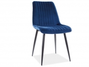 Židle KIM VELVET Černá konstrukce/ tmavě modrá BLUVEL 86 židle kim velvet Černá konstrukce/ Tmavě modrá bluvel 86