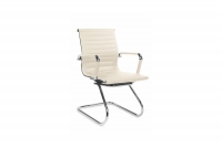 Konferenční židle Prestige Skid Eko-kůže/krémová Židle halmar 