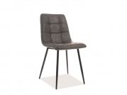 Židle LOOK Černá Konstrukce/šedý eko-kůže  krzesLo look Černý stelaZ/šedý ekoskOra 