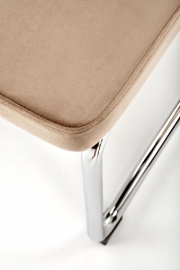 Scaun K504 bej / natur scaune metalowe cu scaun tapițat k504 - bej / natural