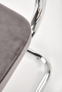 Scaun K504  gri/Negru scaune metalowe cu scaun tapițat k504 - popielaty / negru