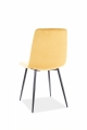 Židle MILA VELVET Černá Konstrukce/CURRY BLUVEL 68 Žlutá Židle čalouněná