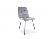 Židle Mila Velvet - šedý Bluvel 14 / Černý  židle mila velvet Černý konstrukce/šedý bluvel 14