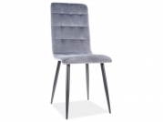 Židle Otto Velvet - černá / šedá Bluvel 14 židle otto velvet Černý konstrukce / šedý bluvel 14