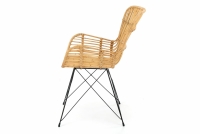 Židle K335 - přírodní ratan židle rattanowe K335 z metalowymi nogami - přírodní / černé Nohy