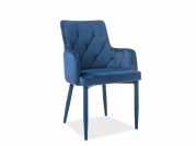 Židle RICARDO VELVET tmavě modrá BLUVEL86  židle ricardo velvet tmavě modrá bluvel86