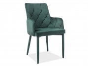 Židle RICARDO VELVET Zelený BLUVEL78  krzesLo ricardo velvet Zelený bluvel78 