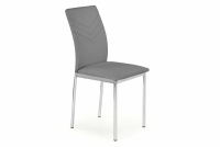 Židle K137 - popelavá židle čalouněné K137 z metalowymi nogami - popel / Chromovaný