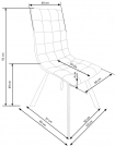 K280 kárpitozott szék - barna / fekete  Židle čalouněná k280 - Hnědá / Černá