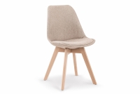 Židle K303 - béžová / buk židle čalouněné K303 na drewnianym stelazu - béžový / buk