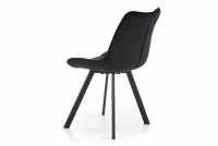 K332 kárpitozott szék - fekete szék kárpitozott K332 fém lábakon - fekete / fekete Lábak