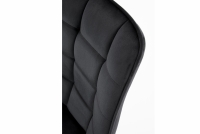 Čalouněná židle K332 - černá židle čalouněné K332 na kovové podstavě - Černý / černé Nohy