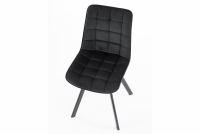 Čalúnená stolička K332 - čierna Stolička čalúnená K332 na kovových nohách - Čierny / čierny Nohy