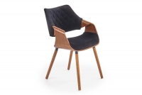 Čalouněná židle K396 - černá / ořech Židle do jídelny