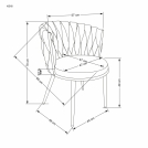 K516 Židle jasný béžový Židle kárpitozott k516 - világos béžový