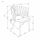 K517 Židle Popelový židle čalouněné k517 - Popelový
