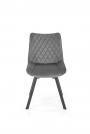 K520 Židle Nohy - černé, Sedák - tmavý popel (1p=2szt) židle čalouněné k520 - tmavý popel
